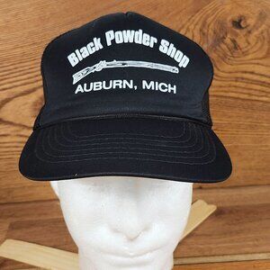 Vintage Black Powder Shop Auburn Michigan Snapback Trucker Hat By Youngan Mesh